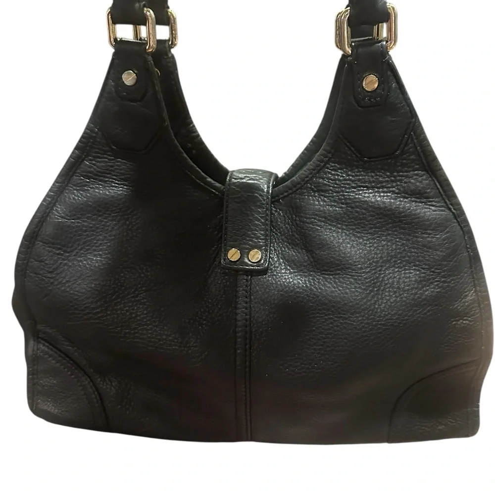 Michael Kors Black Leather Hudson Shoulder Bag Pebble Butter Leather! Non-Smoker - Picture 10 of 16